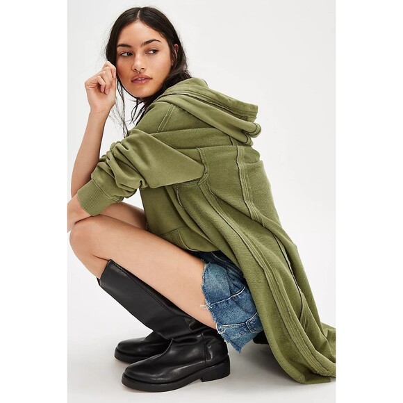 Free People North Sweatshirt Hoodie Tunic Top Oversized Slouchy Cotton M 283700 - Picture 2 of 11